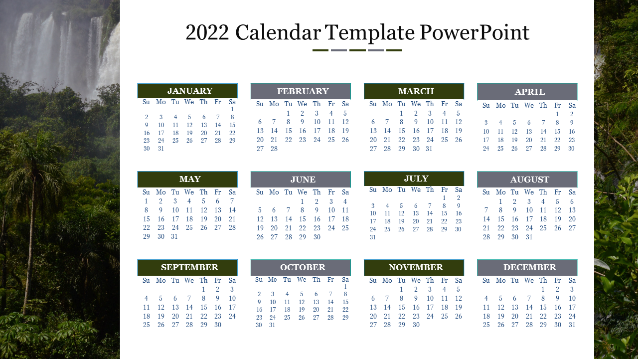 2022 Calendar Template PowerPoint